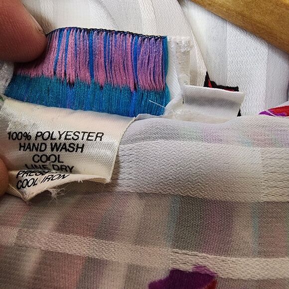 Vintage Mosaic Ruffled Mini Dress Womens XS Summer Beach Coastal Vacation - Picture 11 of 16